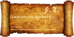 Jankovszky Norbert névjegykártya